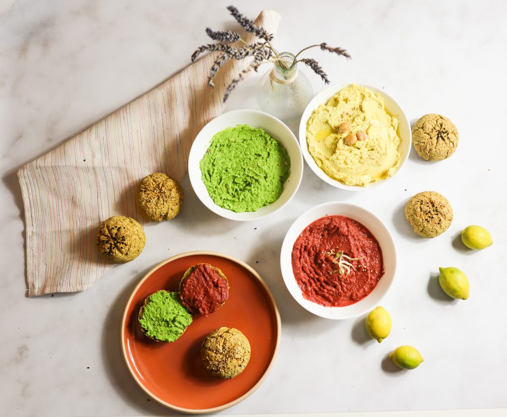 Trio de houmous
