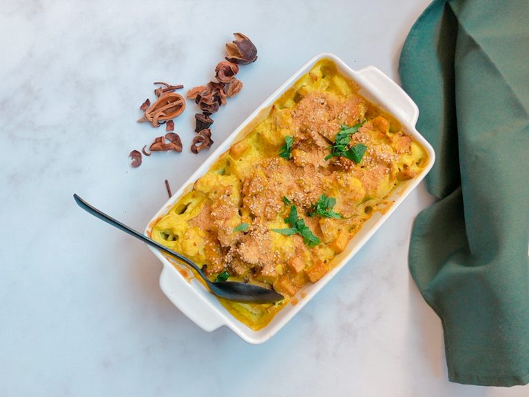 Gratin de chou-fleur végétal anti-inflammatoire